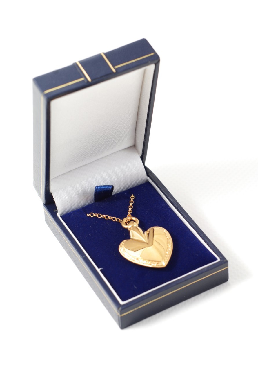 Gold plated over sterling silver heart