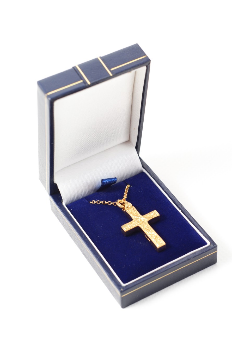 Gold plated over sterling silver Cross