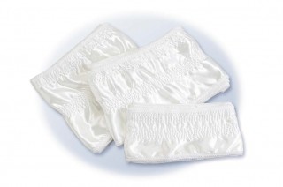9" Premium White Satin Frill