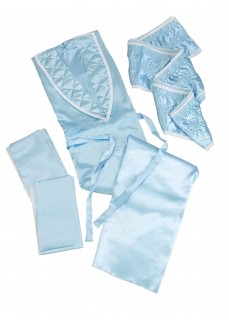 Male Blue Gown + 9" Frill Blue Set