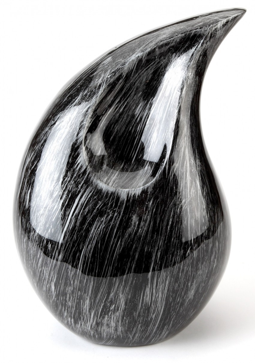 TIVERTON BLACK CREMATION ASHES URN