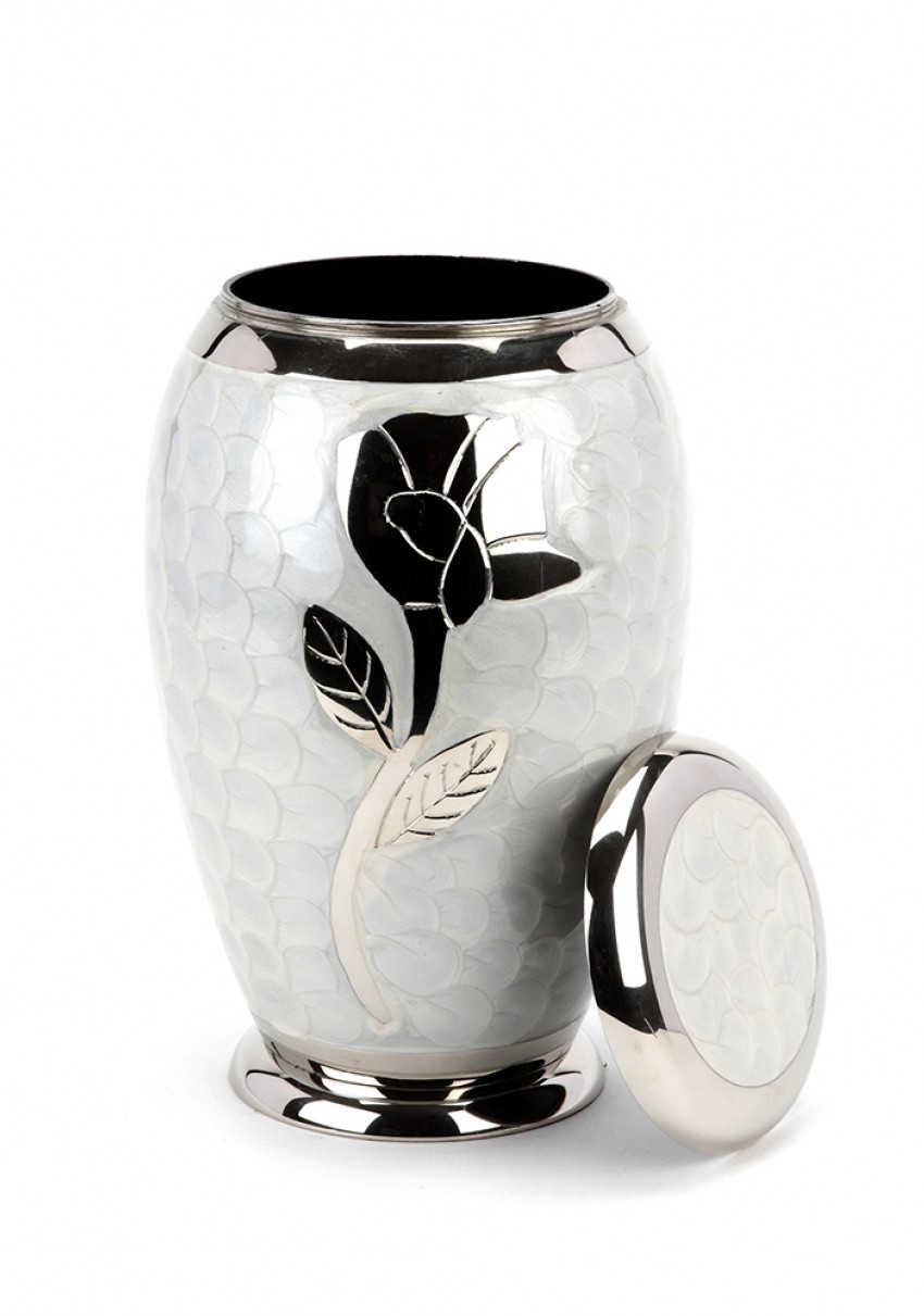 CREWE WHITE CREMATION ASHES URN