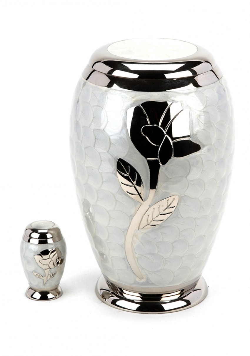 CREWE WHITE CREMATION ASHES URN