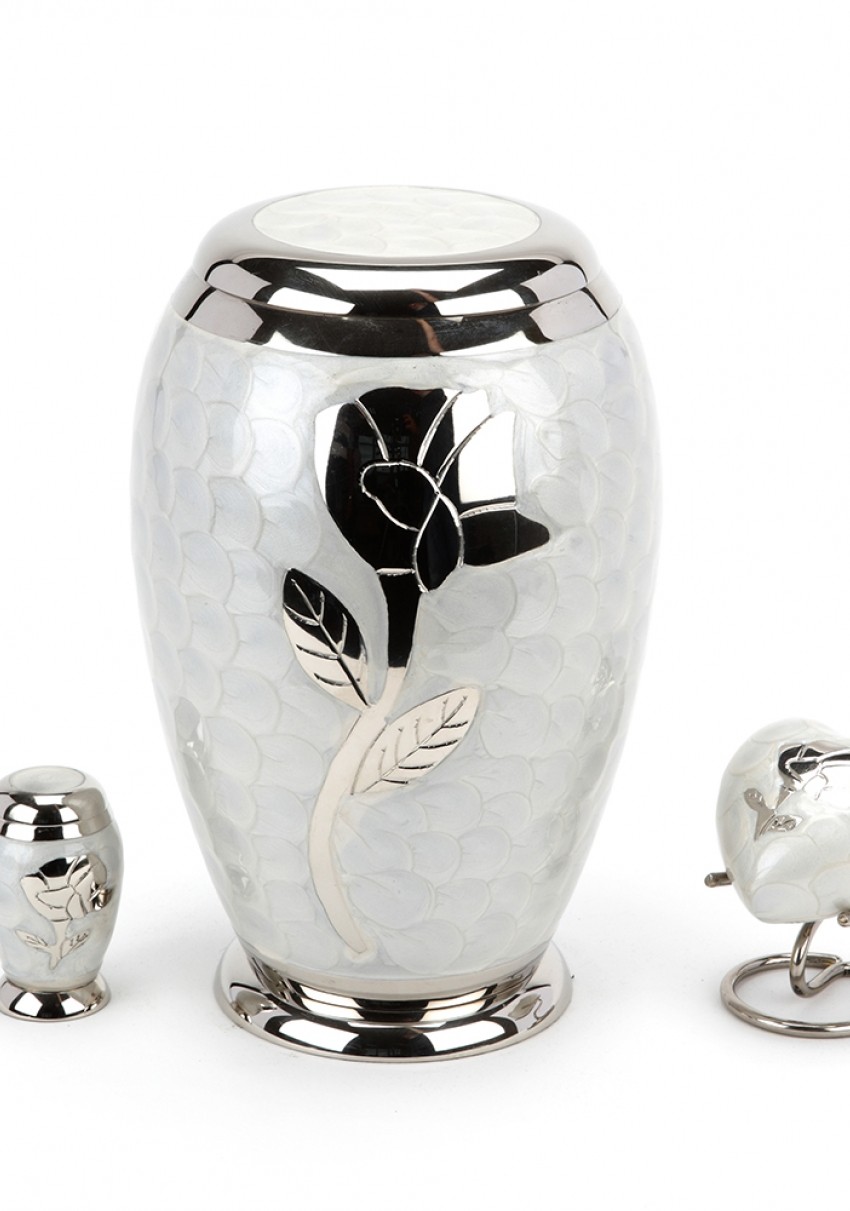 CREWE WHITE CREMATION ASHES URN