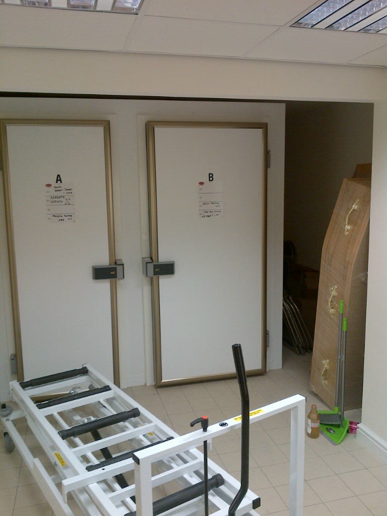 Multi-door mortuary cabinets