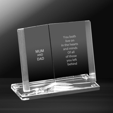 Crystal Glass Mum and Dad