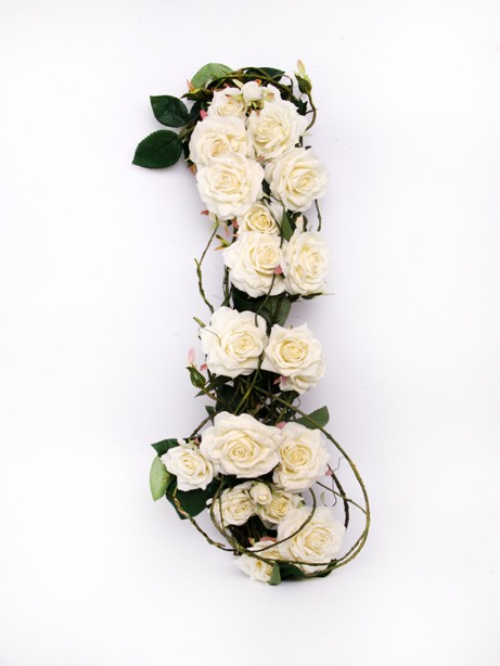 Eternity Rose/Willow Swag Cream 
