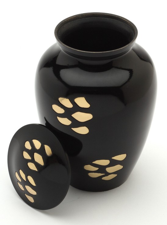 Pet Urn Bedford Black 8'' large Urn 