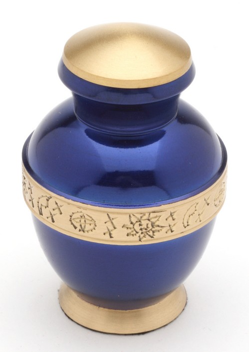 Brass Keepsake 3" (Cambridge Sapphire Keepsake UU400018A) Token Ashes