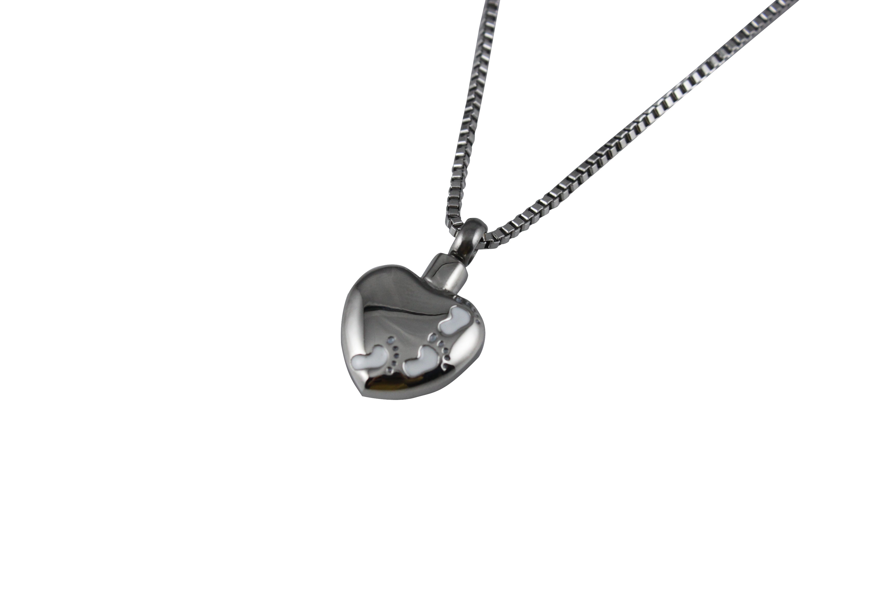 Ash Pendant Chelsea Heart with Footprint Design 9