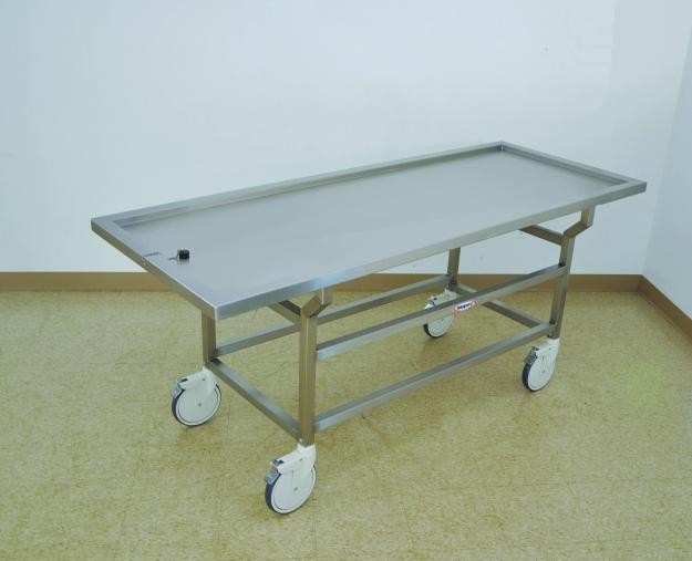 Mortuary table trolley