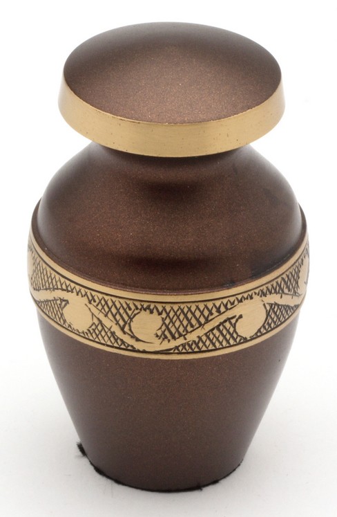 Brass Keepsake 3" (Derby Chocolate Keepsake UU400013A) Token Ashes