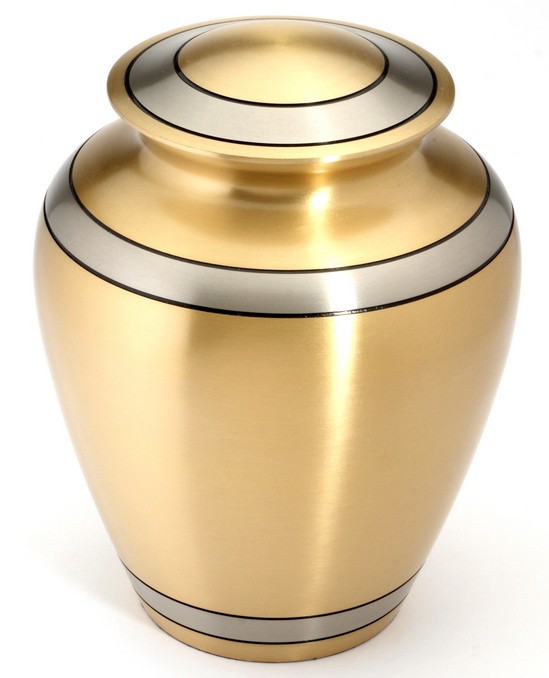 DURHAM BRASS CREMATION ASHES URN