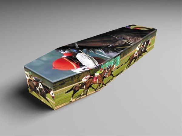 Racehorse2, Rowing and football shirt printed coffins