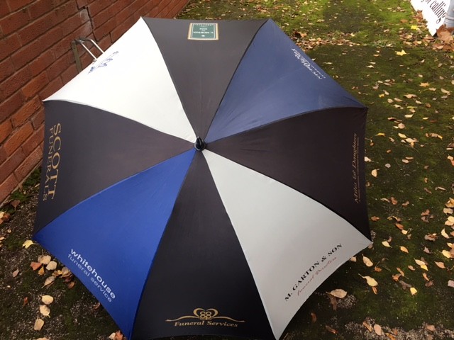 Black Funeral umbrellas