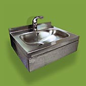 Mortuary sink complete with hand wash