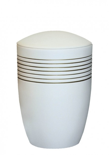 SAUNTON IVORY BANDS CREMATION URN