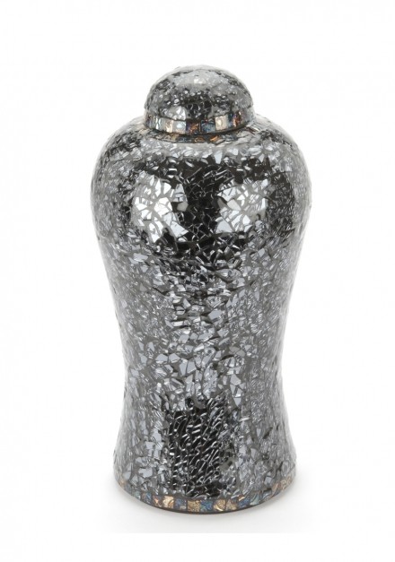 LYNTON MOSAIC BLACK CREMATION ASHES URN