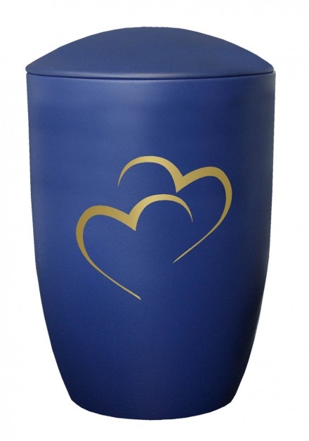 WALTON BLUE HEART CREMATION ASHES URN
