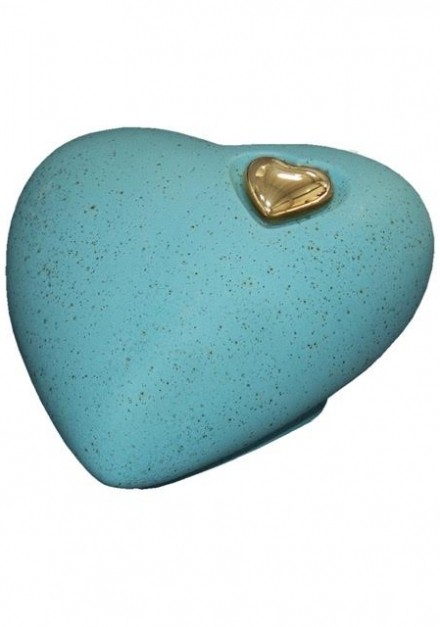 HARBURY HEART TEAL CREMATION ASHES URN
