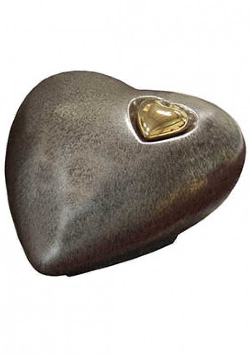 HARBURY HEART BRONZE CREMATION ASHES URN