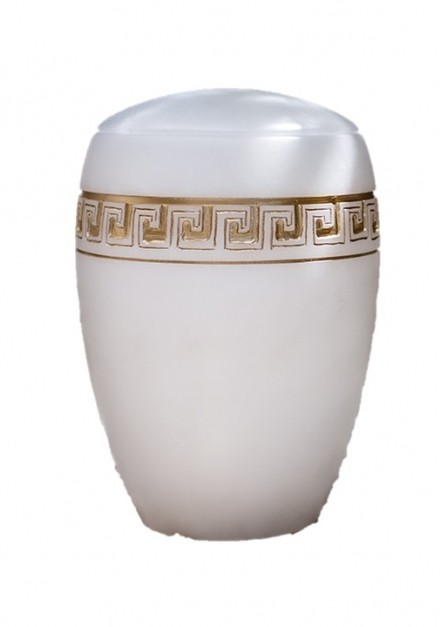 ALABASTER ZANTERA WHITE CREMATION ASHES URN