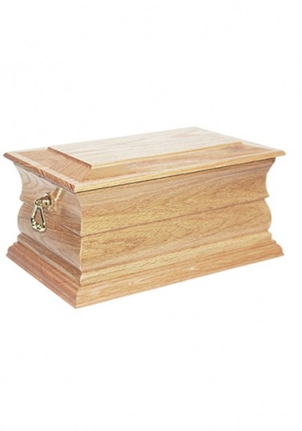 NEWQUAY SOLID OAK CREMATION ASHES CASKET DOUBLE