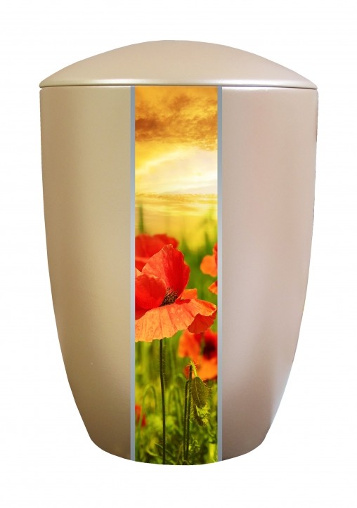 FARLEY BEIGE POPPY CREMATION URN