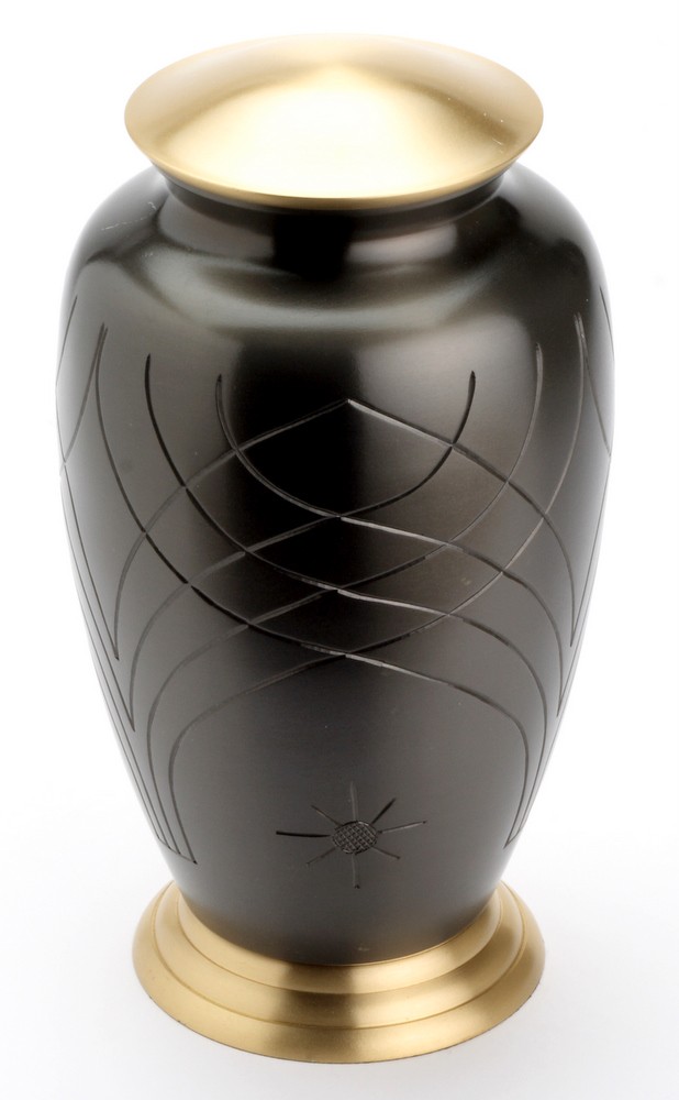 ROCHESTER BLACK CREMATION ASHES URN
