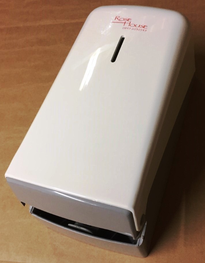 Rose House Toilet Roll Dispenser White Plastic
