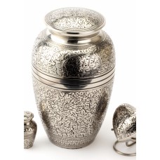 BANBURY NICKEL CREMATION ASHES URN with keepsakes