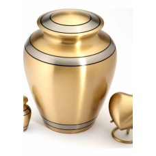 DURHAM BRASS CREMATION ASHES URN plus keepsakes 