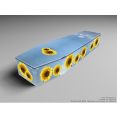loyal love, sunflower, daisy colourful coffins
