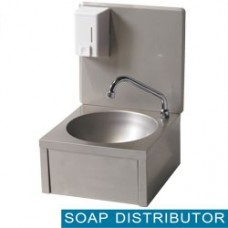 Mortuary wall sink with soap dispenser- Round