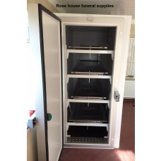 funeral home mortuary fridge by Rose house