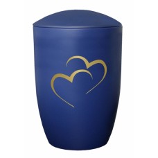 WALTON BLUE HEART CREMATION ASHES URN