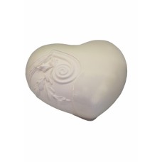 HANWELL HEART WHITE CREMATION ASHES URN