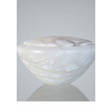 ALABASTER MARBEZA WHITE CREMATION ASHES URN