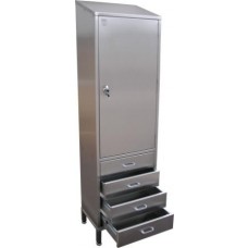 Single Door Storage Cupboard with 4 External Drawers