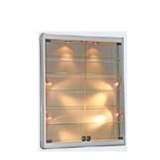 Brushed Aluminium display cabinet 