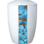 FARLEY IVORY BLUE BUTTERFLIES CREMATION URN