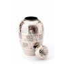 FARNHAM FLOWER CREMATION ASHES URN with lid off 