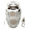 BRAMPTON WHITE CREMATION ASHES URN with keepsake