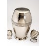 ASCOT NICKEL CREMATION ASHES URN with keepsakes