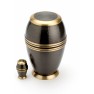 ASCOT BLACK CREMATION ASHES URN With keepsake 