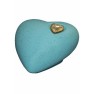HARBURY HEART TEAL CREMATION ASHES URN